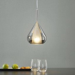 Fabas Luce Purple pendant light, smoke grey, 1-bulb, glass