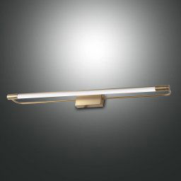Fabas Luce Rapallo LED wall light, brass, IP44, 80 cm