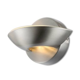 Globo LED wall light Cosimo, matt nickel