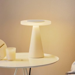 Helestra Bax table lamp, touch dimmer, white