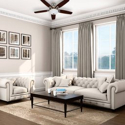 Hunter Builder Deluxe ceiling fan, chrome