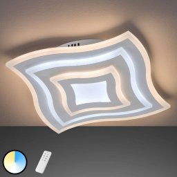 FISCHER & HONSEL LED ceiling light Gorden with remote control, frame