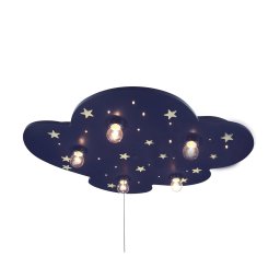 Niermann Standby Fluorescent CLOUD XXL ceiling light, 5-bulb