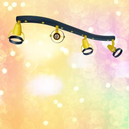 Niermann Standby Joan downlight, blue-yellow, 70 cm, plastic, 4 x GU10