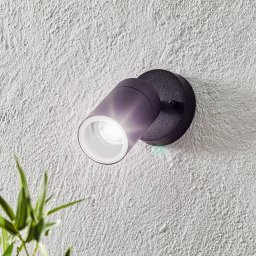 Konstsmide New Modena outdoor wall light, GU10 spot, black