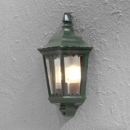 Konstsmide Firenze outdoor wall light, half shell, green