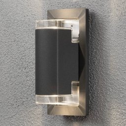 Konstsmide Potenza outdoor wall light, Up & Down, anthracite