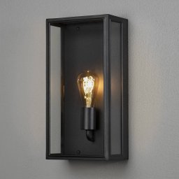 Konstsmide Carpi outdoor wall light, black, 20.5 x 40 cm