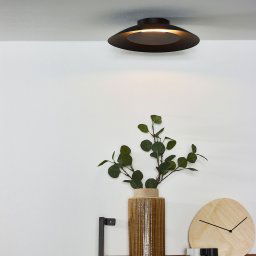 Lucide LED ceiling light Foskal in black, Ø 34.5 cm