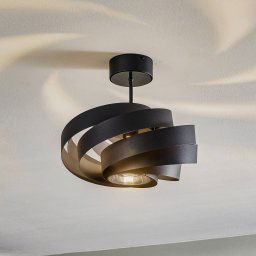 Domiluce Vento ceiling light, black, Ø 40 cm, metal, E27