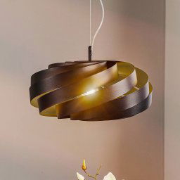 Domiluce Vento pendant light, black, Ø 50 cm, metal, E27