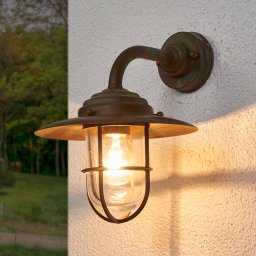 Moretti Luce Stylish outdoor wall light Antique, clear glass