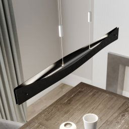 Quitani LED hanging light Lian, black/aluminium