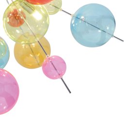 Näve Aurinia ceiling light Ø 57 cm colourful lampshades