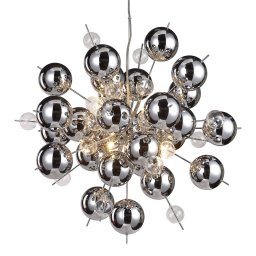 Näve Wakusei glass hanging light 65 cm chrome