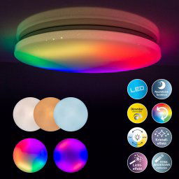 Näve Rainbow LED ceiling lamp dimmable RGBW night light