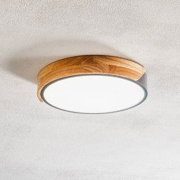 Näve Borneo LED ceiling light with wooden frame