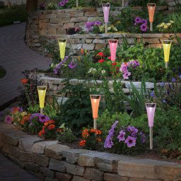 Näve 4180702 LED solar light colourful ground spike 10x