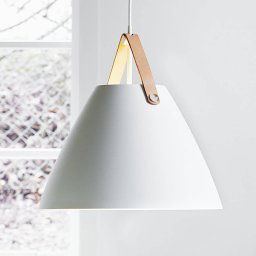 DFTP by Nordlux Strap 36 LED pendant lamp with a leather strap