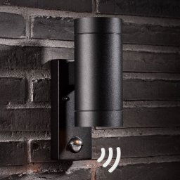 Nordlux Tin Maxi Double Sensor outdoor wall lamp, black