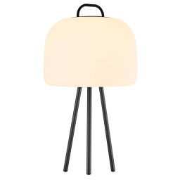 Nordlux LED table lamp Kettle Tripod metal, lampshade 36cm