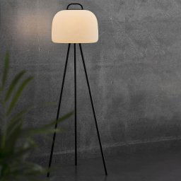 Nordlux LED floor lamp Kettle Tripod metal, lampshade 36 cm