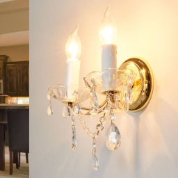 ORION Marie Claire wall light, crystal glass, 2-bulb