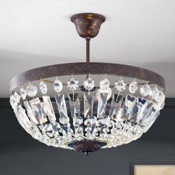 ORION Arila ceiling light, crystal chains, Ø 40 cm