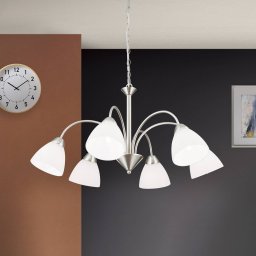 ORION Kinga Hanging Light Charming Six Bulbs - Nickel