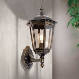 ORION Fabio Outside Wall Light in Black-Gold