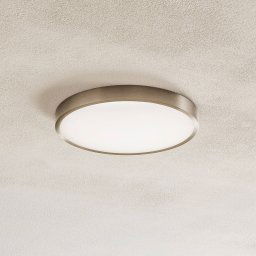 ORION LED ceiling light Bully, matt nickel, Ø 24 cm
