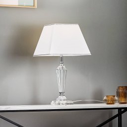 ORION Veronique table lamp, narrow base, white/chrome