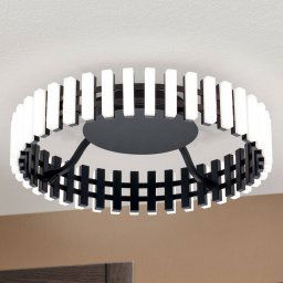 ORION Mansion LED ceiling light, black and white Ø 43 cm