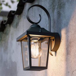Philips myGarden Buzzard outdoor wall light, black