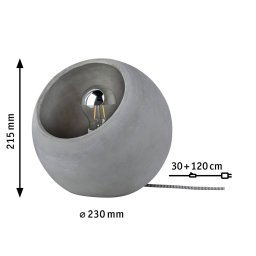 Paulmann Ultramodern concrete table lamp Ingram