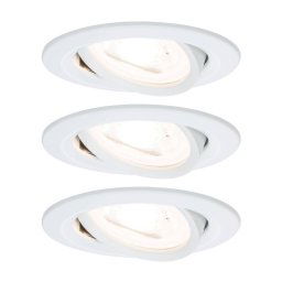 Paulmann 3-spot Nova round swivel/dimmable, white