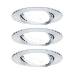 Paulmann Nova 3 spots round pivotable/dimmable aluminium