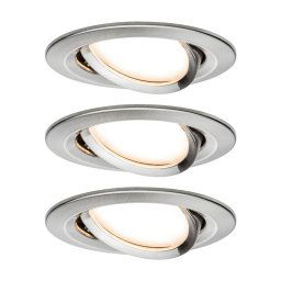 Paulmann 3-spot Nova Coin round swivel, iron