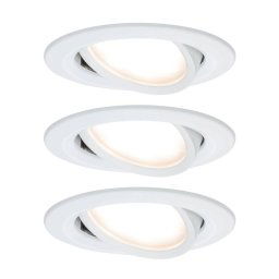 Paulmann 3-spot Nova Coin round, swivelling, white