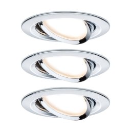 Paulmann Nova Coin 3 spots round pivotable chrome