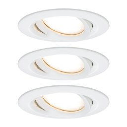 Paulmann Nova Plus 3-piece LED spot, round, white