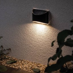Paulmann Elliot LED solar wall lamp, anthracite, IP44
