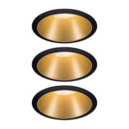 Paulmann Cole LED spot, gold-black, set of 3