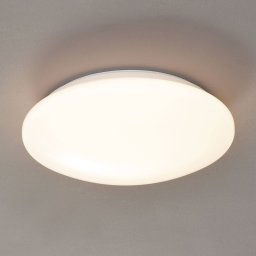 Reality Leuchten Pollux LED ceiling lamp, Ø 27 cm, plastic, motion detector
