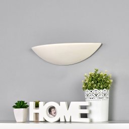 Searchlight Pale plaster wall light, paintable