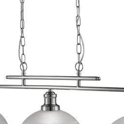 Searchlight Bistro hanging light, 3-bulb, silver