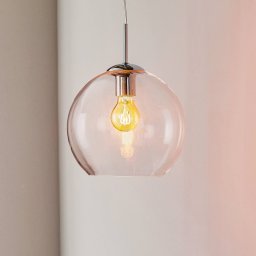 Searchlight Spherical Balls glass hanging lamp, 25 cm, clear