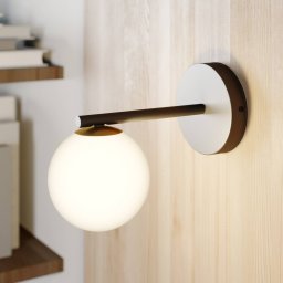 SIGMA Gama wall light in black with glass ball