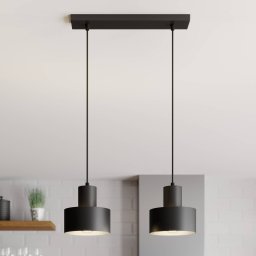 SIGMA Rif pendant light, linear, 2-bulb, black