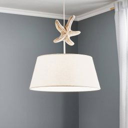 ONLI Stellina pendant light, fabric shade, starfish design